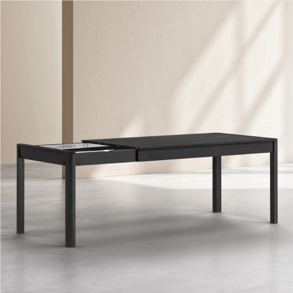 Masa extensibila 160/220 cm lemn, negru, Milord
