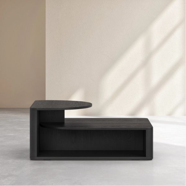 Masuta cafea lemn, negru, Amore