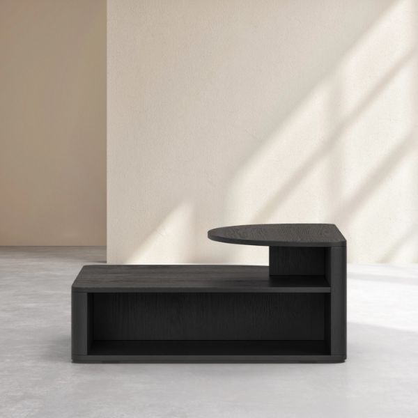 Masuta cafea lemn, negru, Amore