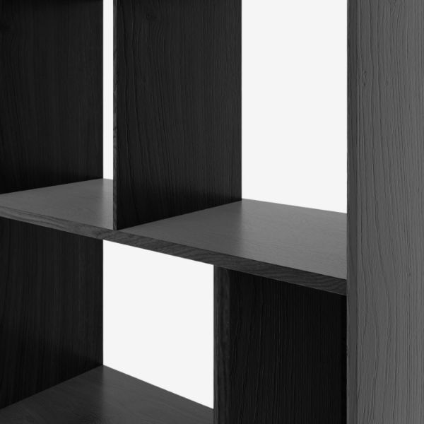 Biblioteca mare lemn, negru, Amore