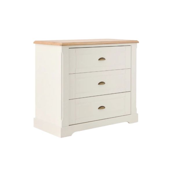 Comoda cu 3 sertare alb/stejar natur Provence