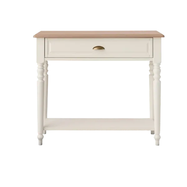 Consola cu 1 sertar alb/stejar natur Provence