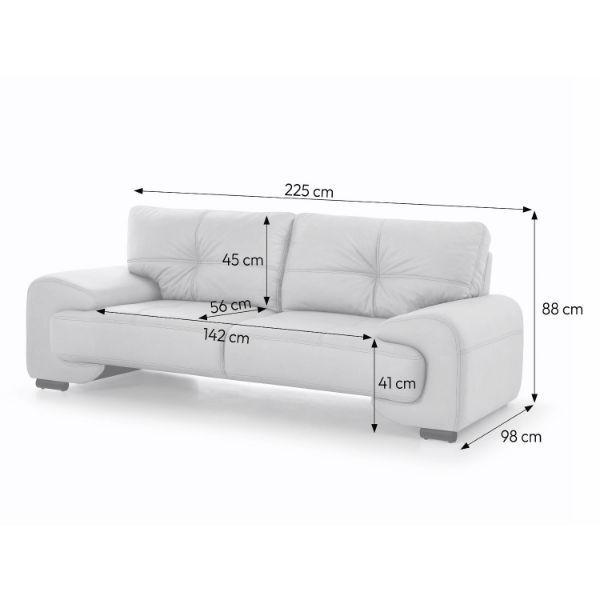 Set canapele 3-2-1 grafit Omega Lux