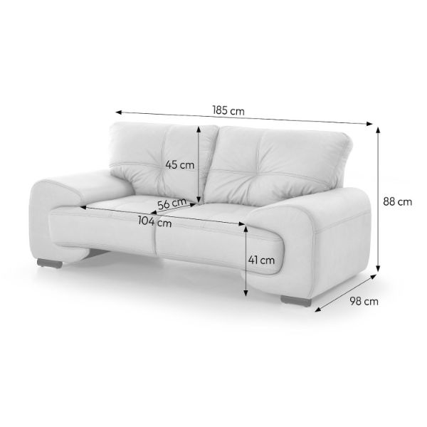 Set canapele 3-2-1 grafit Omega Lux