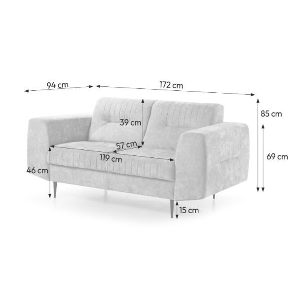 Set canapele 3-2-1 gri deschis Venezia
