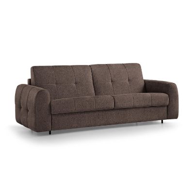 Canapea extensibila cu saltea L 250 cm maro Peroni