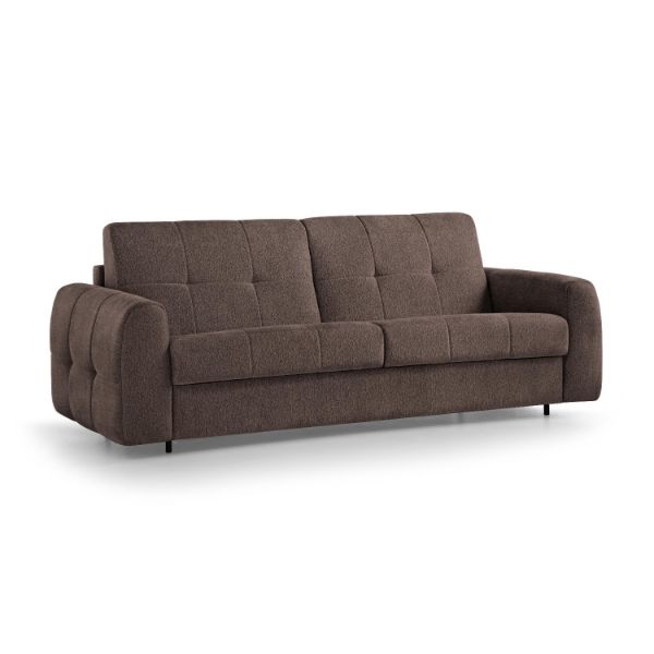 Canapea extensibila cu saltea L 250 cm maro Peroni