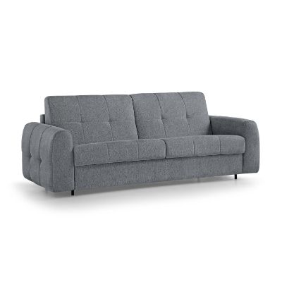 Canapea extensibila cu saltea L 250 cm gri inchis Peroni