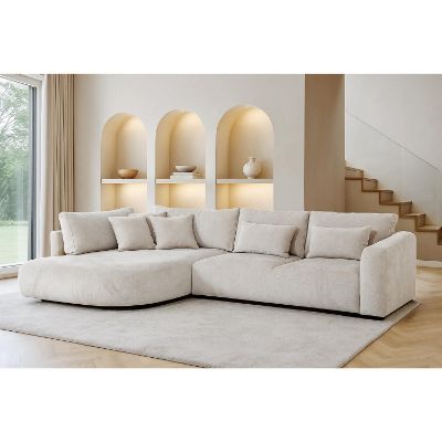	Coltar fix cu forma L stanga crem Jacobs