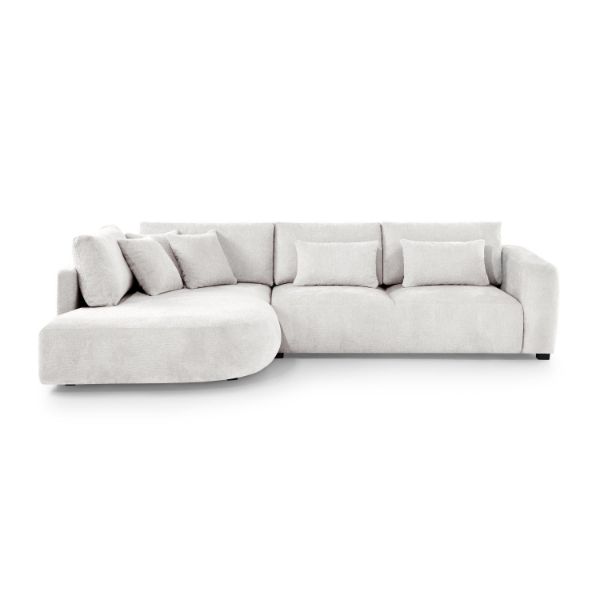 Coltar fix cu forma L stanga gri deschis Jacobs