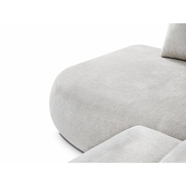 Coltar fix cu forma L stanga gri deschis Jacobs