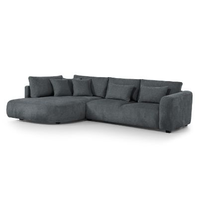 Coltar fix cu forma L stanga negru Jacobs