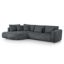 Coltar fix cu forma L stanga negru Jacobs