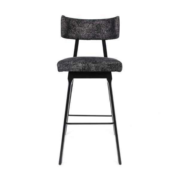 Scaun bar negru/stejar cu finisaj negru Chloe 75