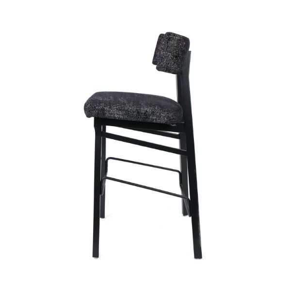 Scaun bar negru/stejar cu finisaj negru Chloe 75