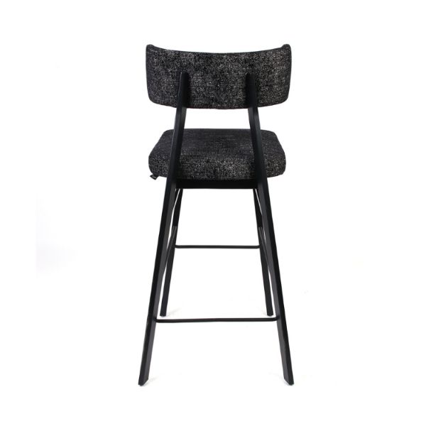 Scaun bar negru/stejar cu finisaj negru Chloe 75