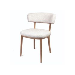 Scaun dining tapitat bej/stejar Molly 