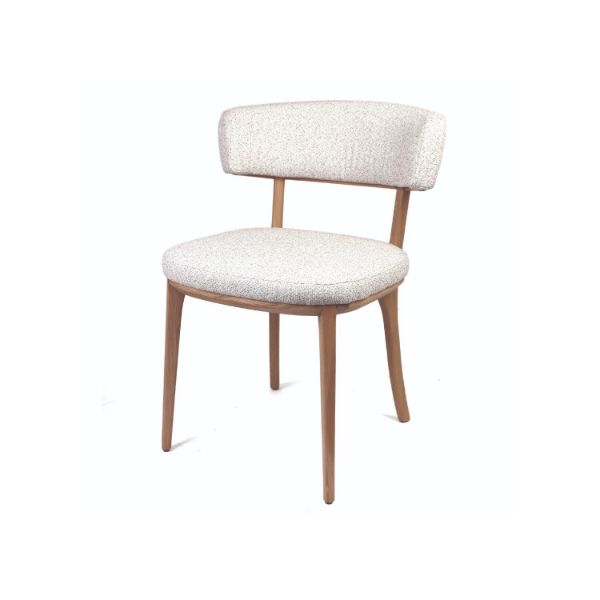 Scaun dining tapitat bej/stejar Molly 