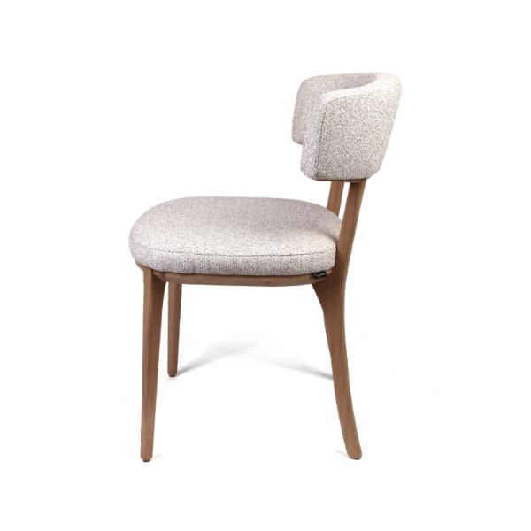Scaun dining tapitat bej/stejar Molly 