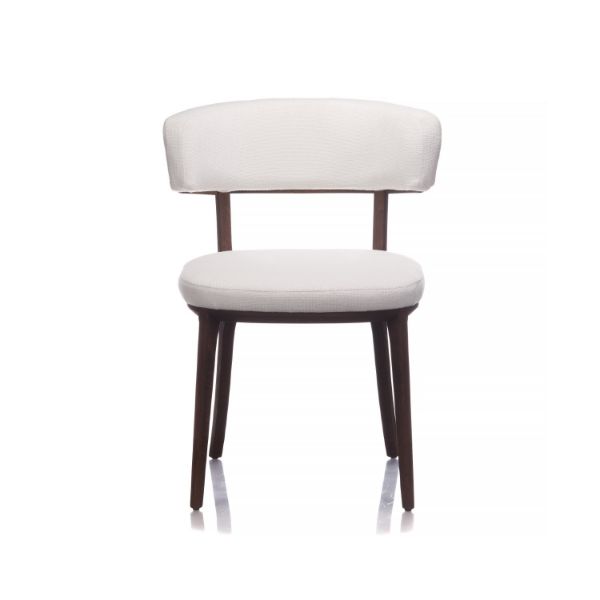 Scaun dining tapitat ivory/stejar afumat Molly