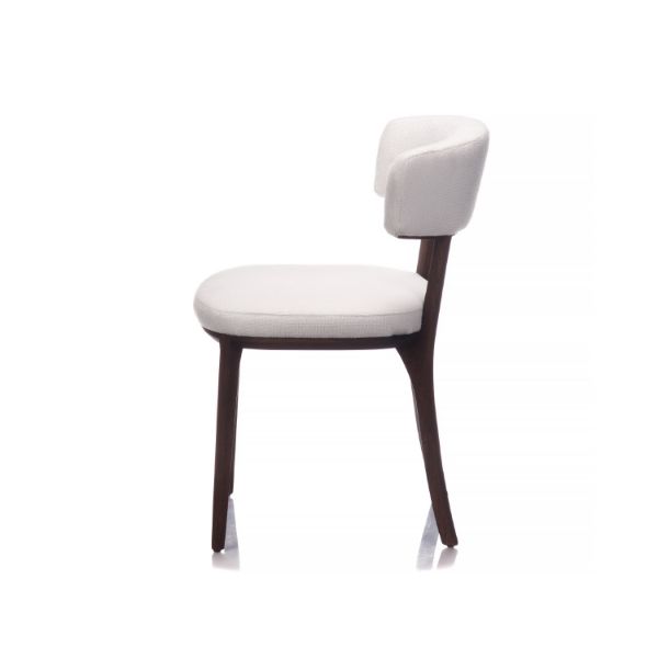 Scaun dining tapitat ivory/stejar afumat Molly
