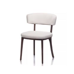 Scaun dining tapitat ivory/stejar afumat Molly