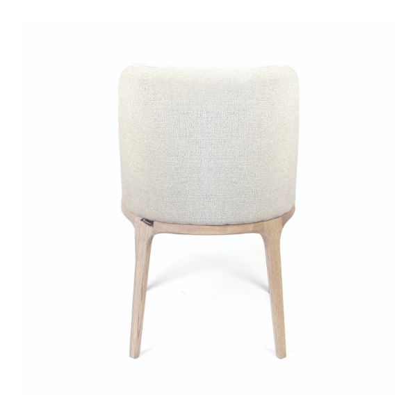 Scaun dining tapitat bej/stejar Movano