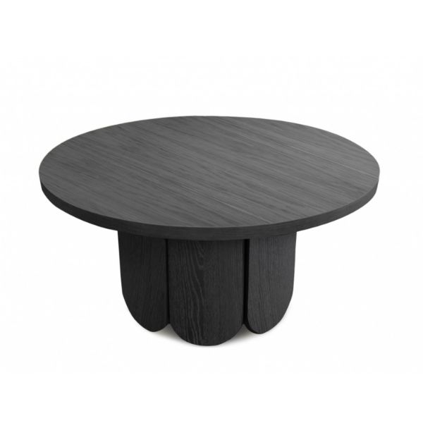 Masuta cafea rotunda, negru, Craft