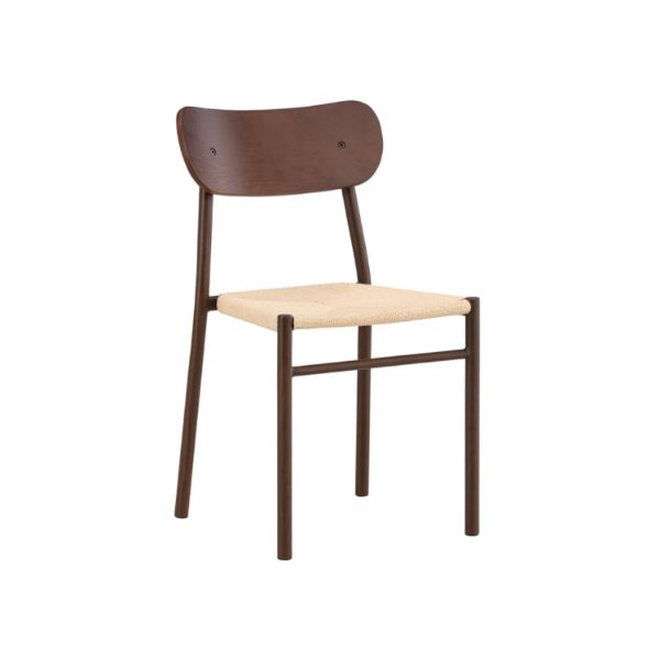 Scaun dining metalic nuc/natur Polly