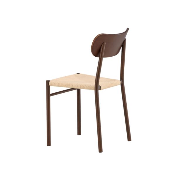 Scaun dining metalic nuc/natur Polly
