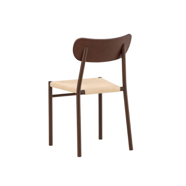 Scaun dining metalic nuc/natur Polly
