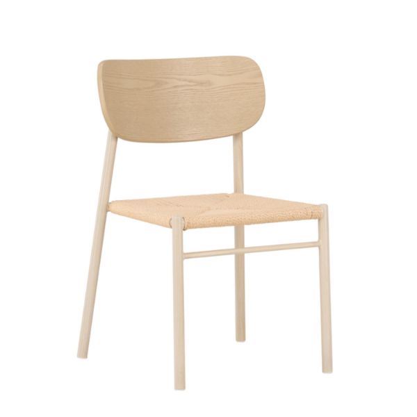 Scaun dining metalic bej/natur Polly