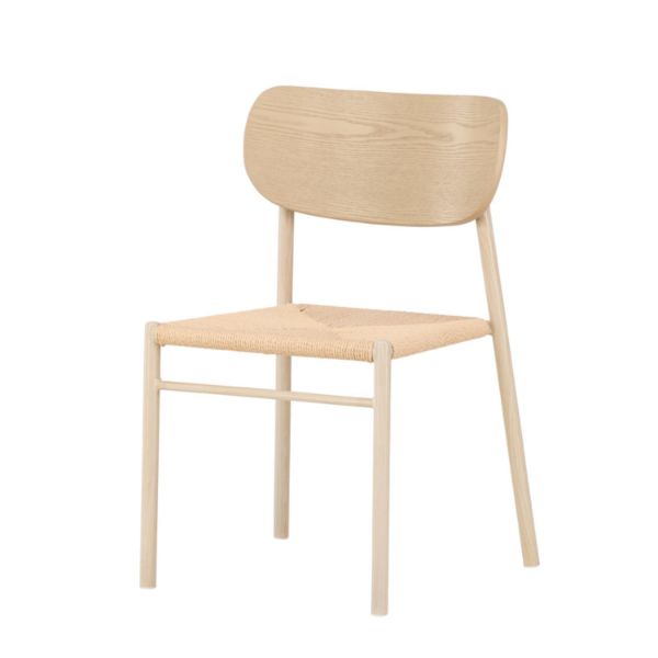 Scaun dining metalic bej/natur Polly