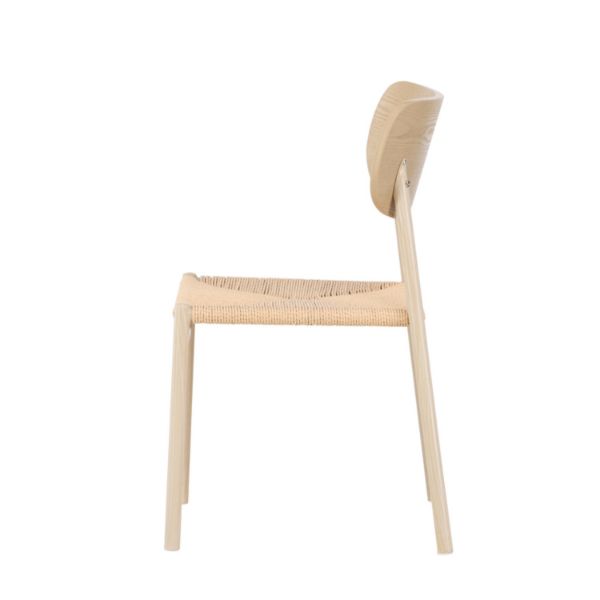 Scaun dining metalic bej/natur Polly
