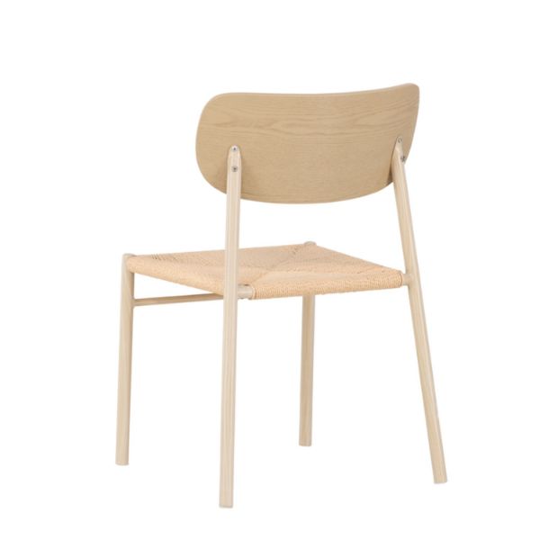Scaun dining metalic bej/natur Polly