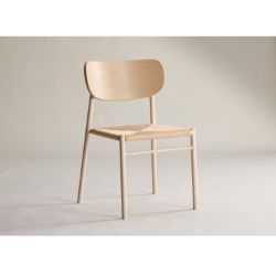	Scaun dining metalic bej/natur Polly