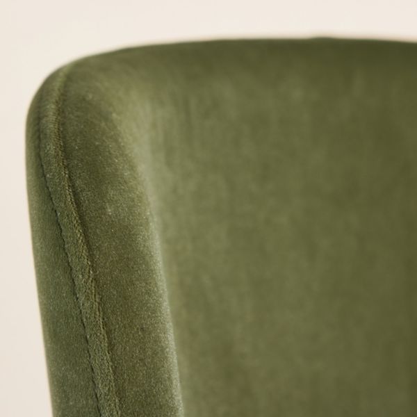 Scaun dining tapitat verde/crem Modesto