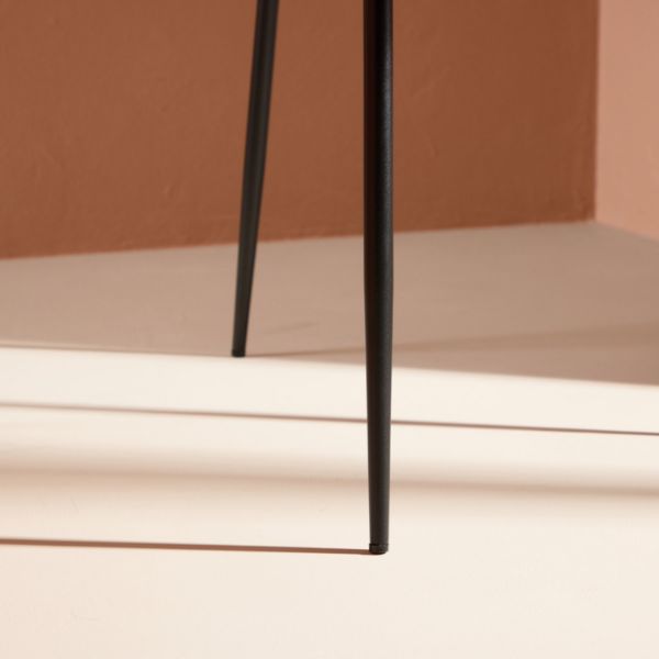 Scaun dining tapitat caramiziu/negru Modesto