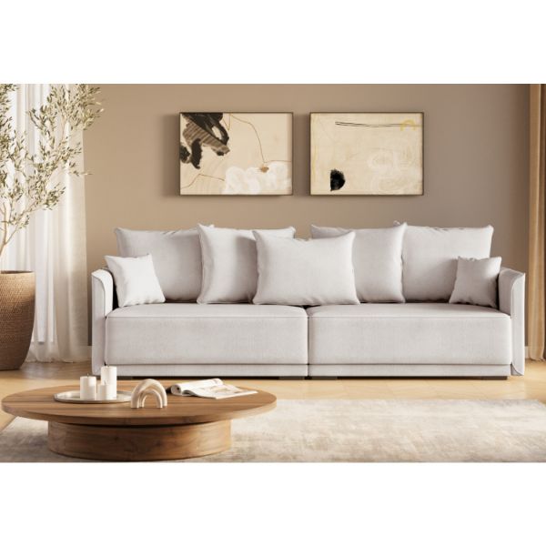 Canapea extensibila 265 cm alb murdar Soho