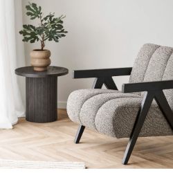 	Masuta laterala rotunda stejar afumat Boavista