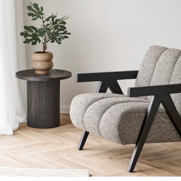 	Masuta laterala rotunda stejar afumat Boavista