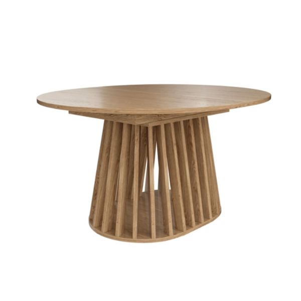Masa ovala extensibila 144/186 cm stejar Frida