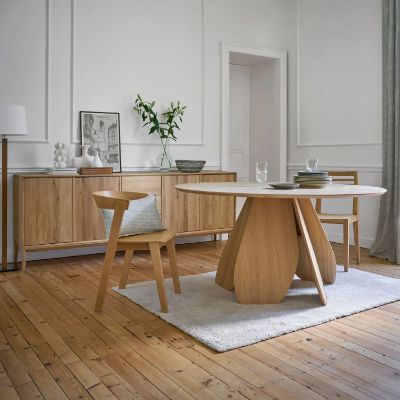 Masa rotunda fixa 150 cm stejar Lalea