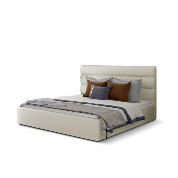 Pat tapitat somiera rabatabila 200 x 200 cm casmir Camel
