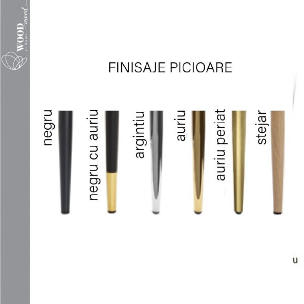Scaun tapitat bleu/negru Aniel