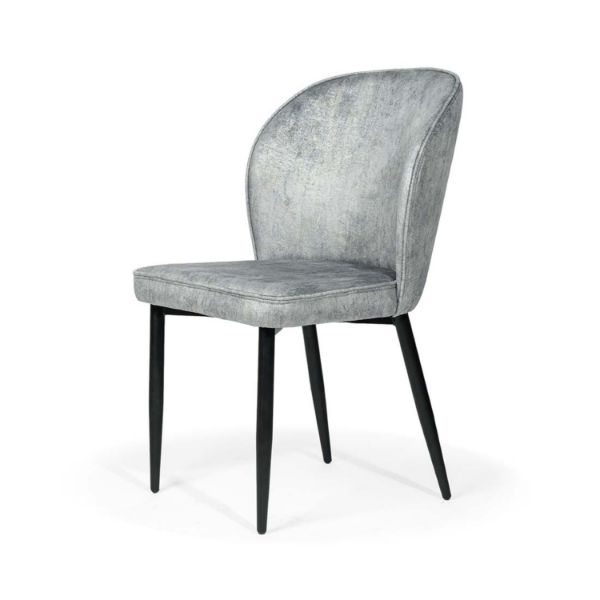 Scaun tapitat bleu/negru Aniel