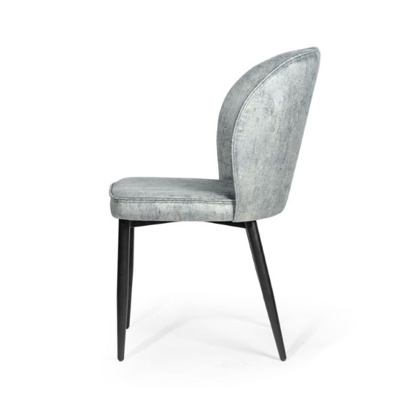 Scaun tapitat bleu/negru Aniel