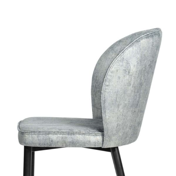 Scaun tapitat bleu/negru Aniel