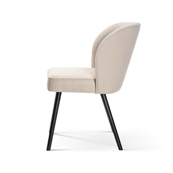 Scaun tapitat bej/negru Aniel Plus
