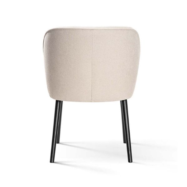 Scaun tapitat bej/negru Aniel Plus